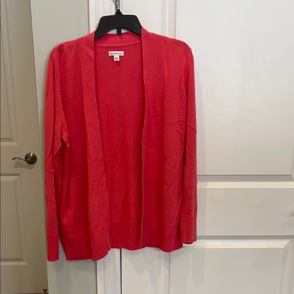 Apt.9 Women's Coral Open Front Cardigan, size xl